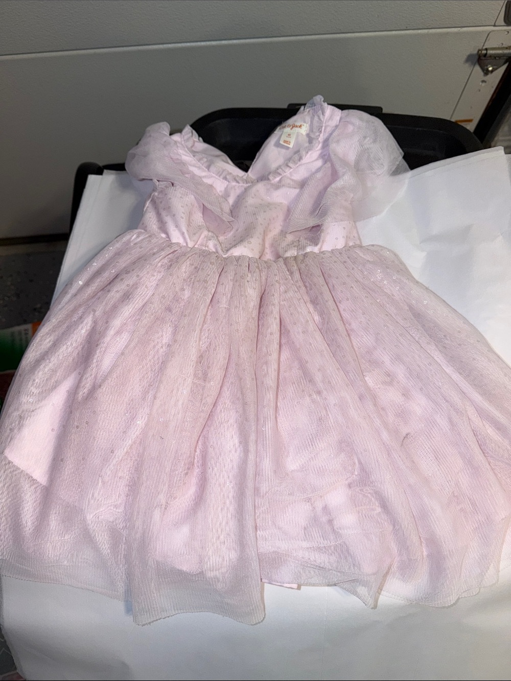 Cat & Jack Pink Sparkle Tulle Party Dress